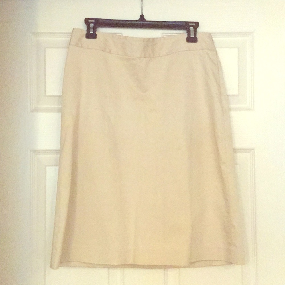 Cream/light khaki pencil skirt